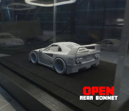 Ferrari F40 - Maqueta en resina estilo caricatura en escalas 1/64 y 1/43 para pintar y montar.