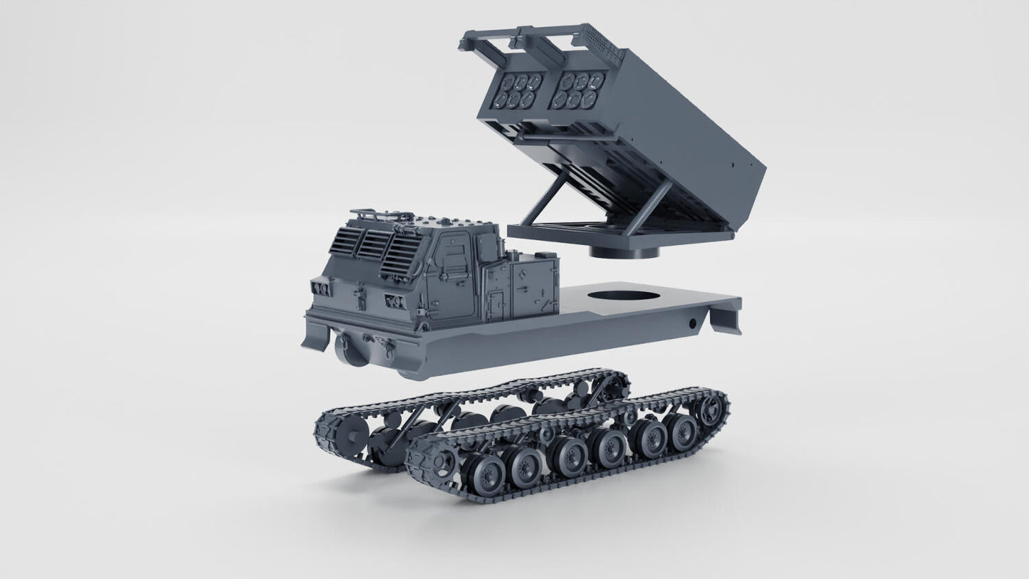 M270 MLRS (Multiple Launch Rocket System) | Lanzacohetes múltiple (MLRS)