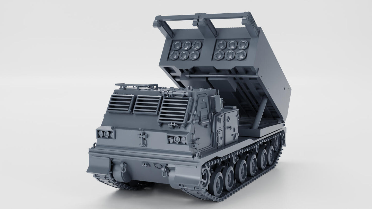 M270 MLRS (Multiple Launch Rocket System) | Lanzacohetes múltiple (MLRS)