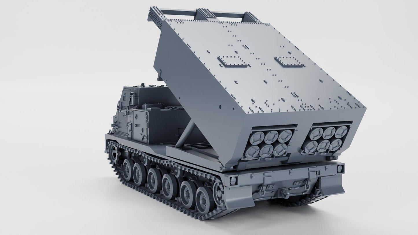 M270 MLRS (Multiple Launch Rocket System) | Lanzacohetes múltiple (MLRS)