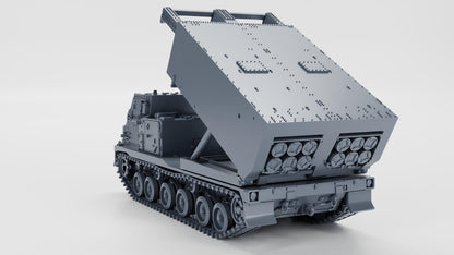 M270 MLRS (Multiple Launch Rocket System) | Lanzacohetes múltiple (MLRS)