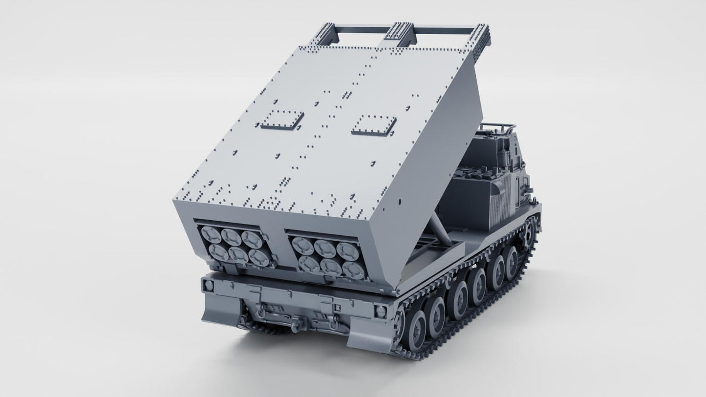 M270 MLRS (Multiple Launch Rocket System) | Lanzacohetes múltiple (MLRS)