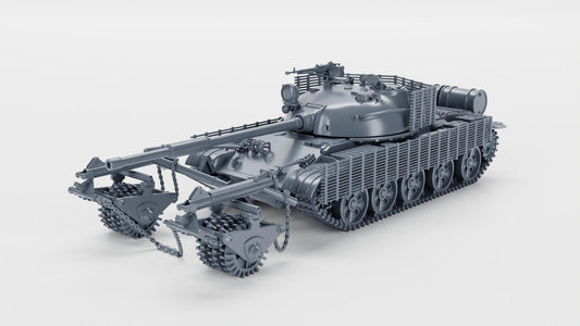 T-62M KMT-5 mine sweeper | Tanque de batalla principal con barrido de minas