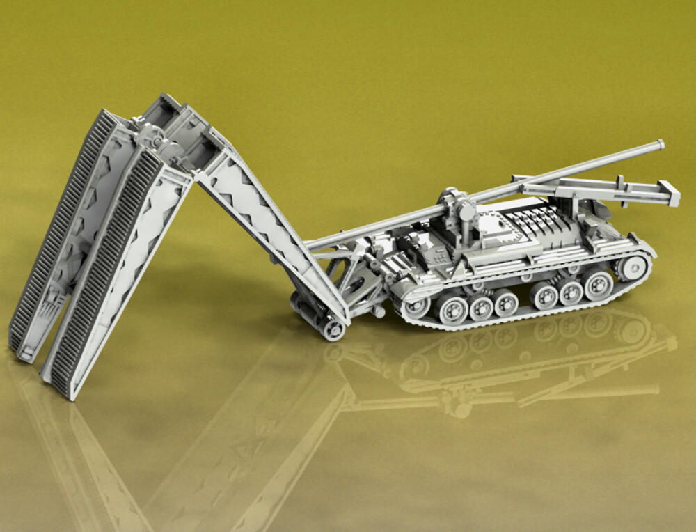 Valentine bridgelayer deploying